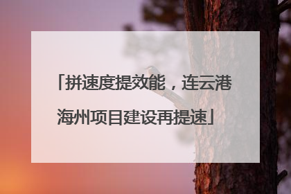 拼速度提效能，连云港海州项目建设再提速
