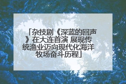 杂技剧《深蓝的回声》在大连首演 展现传统渔业迈向现代化海洋牧场奋斗历程