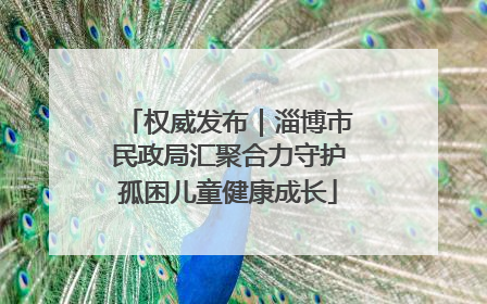 权威发布｜淄博市民政局汇聚合力守护孤困儿童健康成长