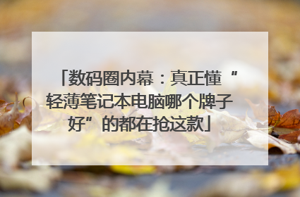 数码圈内幕：真正懂“轻薄笔记本电脑哪个牌子好”的都在抢这款