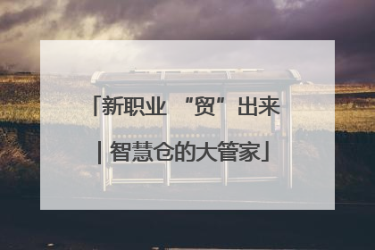新职业 “贸”出来｜智慧仓的大管家