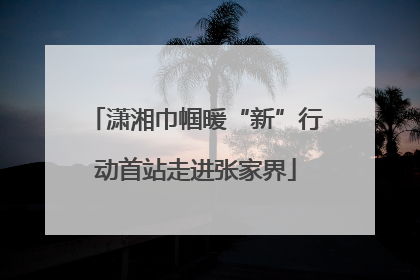 潇湘巾帼暖“新”行动首站走进张家界