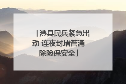 澧县民兵紧急出动 连夜封堵管涌除险保安全