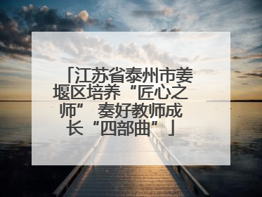 江苏省泰州市姜堰区培养“匠心之师” 奏好教师成长“四部曲”