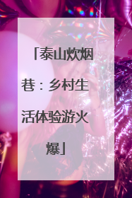 泰山炊烟巷：乡村生活体验游火爆