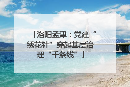 洛阳孟津：党建“绣花针”穿起基层治理“千条线”