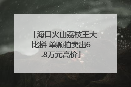 海口火山荔枝王大比拼 单颗拍卖出6.8万元高价