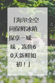 海尔全空间保鲜冰箱探享一城一味，冻鱼60天新鲜如初！