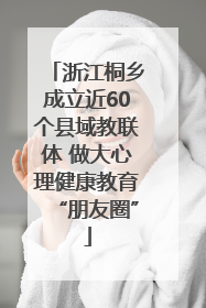 浙江桐乡成立近60个县域教联体 做大心理健康教育“朋友圈”