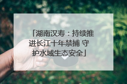湖南汉寿：持续推进长江十年禁捕 守护水域生态安全