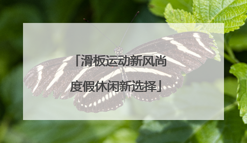 滑板运动新风尚 度假休闲新选择