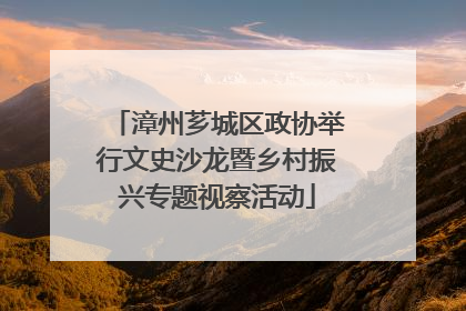漳州芗城区政协举行文史沙龙暨乡村振兴专题视察活动
