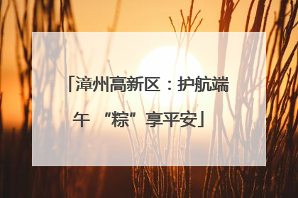 漳州高新区：护航端午 “粽”享平安