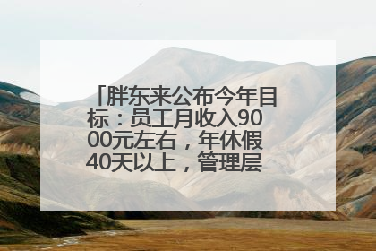 胖东来公布今年目标：员工月收入9000元左右，年休假40天以上，管理层人均分配70万元