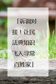 诉调对接！让民法典知识飞入寻常百姓家