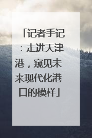 记者手记：走进天津港，窥见未来现代化港口的模样