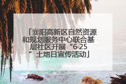 襄阳高新区自然资源和规划服务中心联合基层社区开展“6·25”土地日宣传活动