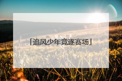 追风少年竞逐赛场