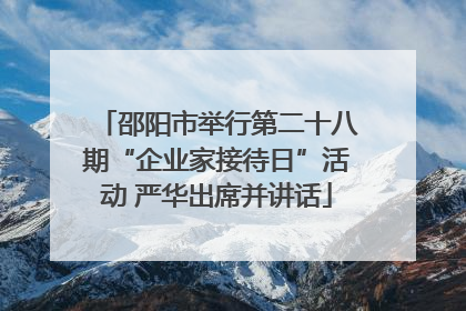 邵阳市举行第二十八期“企业家接待日”活动 严华出席并讲话