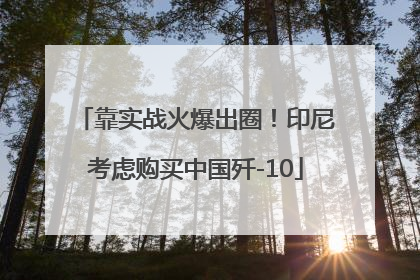靠实战火爆出圈！印尼考虑购买中国歼-10