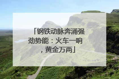 钢铁动脉奔涌强劲势能：火车一响，黄金万两