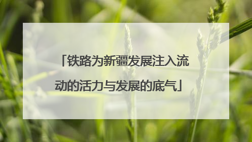 铁路为新疆发展注入流动的活力与发展的底气