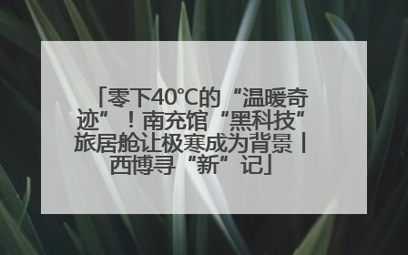 零下40℃的“温暖奇迹”！南充馆“黑科技”旅居舱让极寒成为背景丨西博寻“新”记