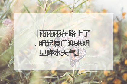 雨雨雨在路上了，明起厦门迎来明显降水天气