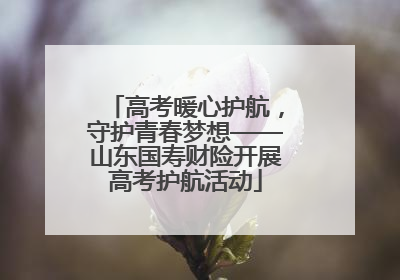 高考暖心护航，守护青春梦想——山东国寿财险开展高考护航活动