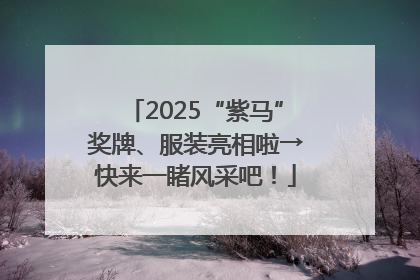 2025“紫马”奖牌、服装亮相啦→快来一睹风采吧！