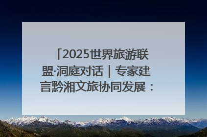 2025世界旅游联盟·洞庭对话｜专家建言黔湘文旅协同发展：聚焦产品稀缺性 深化区域经验共享