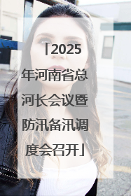 2025年河南省总河长会议暨防汛备汛调度会召开