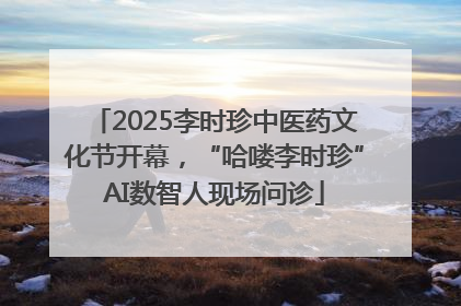 2025李时珍中医药文化节开幕，“哈喽李时珍”AI数智人现场问诊