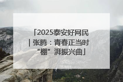 2025泰安好网民｜张腾：青春正当时 “棚”湃振兴曲
