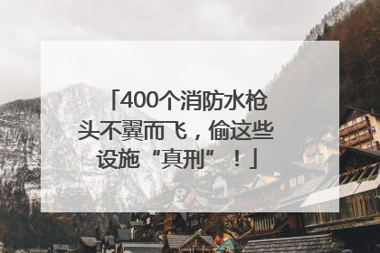 400个消防水枪头不翼而飞，偷这些设施“真刑”！
