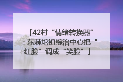 42村“情绪转换器”：东棘坨镇综治中心把“红脸”调成“笑脸”