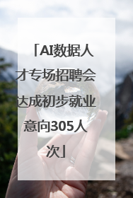 AI数据人才专场招聘会达成初步就业意向305人次